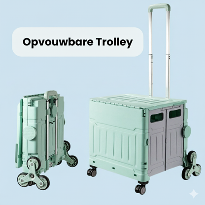 Opvouwbare Trolley — Moeiteloos Tillen van Zware Tassen, Boodschappen & Voor Dagelijks Gebruik