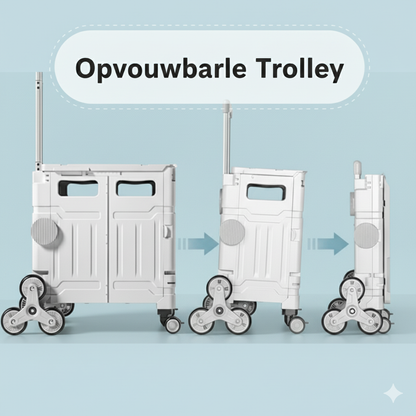 Opvouwbare Trolley — Moeiteloos Tillen van Zware Tassen, Boodschappen & Voor Dagelijks Gebruik