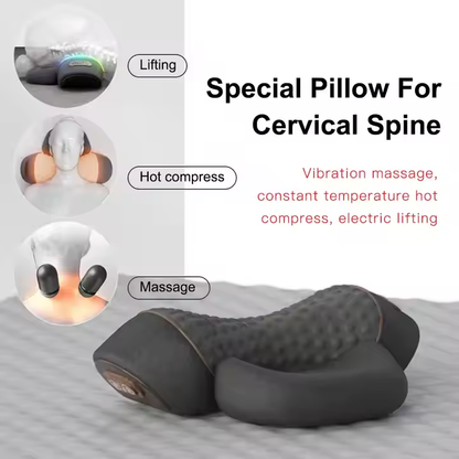Phenitech Heated Compress Cervical Pillow with Vibration Relief, Cervical Massager, Pillow Traction Massager Memory Foam