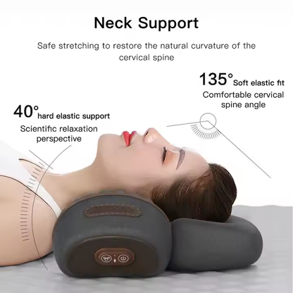 Phenitech Heated Compress Cervical Pillow with Vibration Relief, Cervical Massager, Pillow Traction Massager Memory Foam