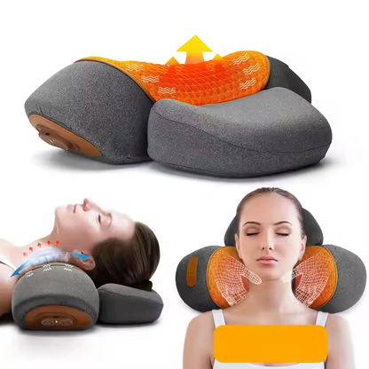 Phenitech Heated Compress Cervical Pillow with Vibration Relief, Cervical Massager, Pillow Traction Massager Memory Foam